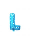 Alphabet Blue Stars Foil Balloon